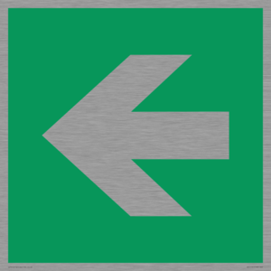 E913 Safe condition: Left arrow (90 deg supplimentary)